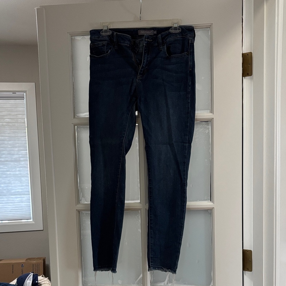 Just USA Women's Deep Indigo Skinny Jeans